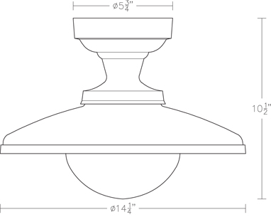 Factory Flushmount 14 inch